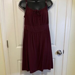 Elegant Burgundy Women's Dress